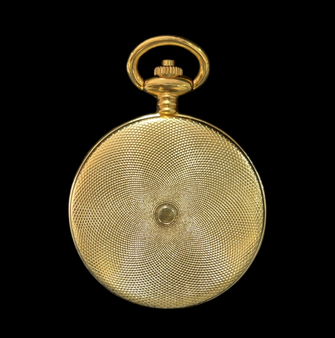 An Exquisite Gilt Bronze Landscape Pattern Pocket watch - 2