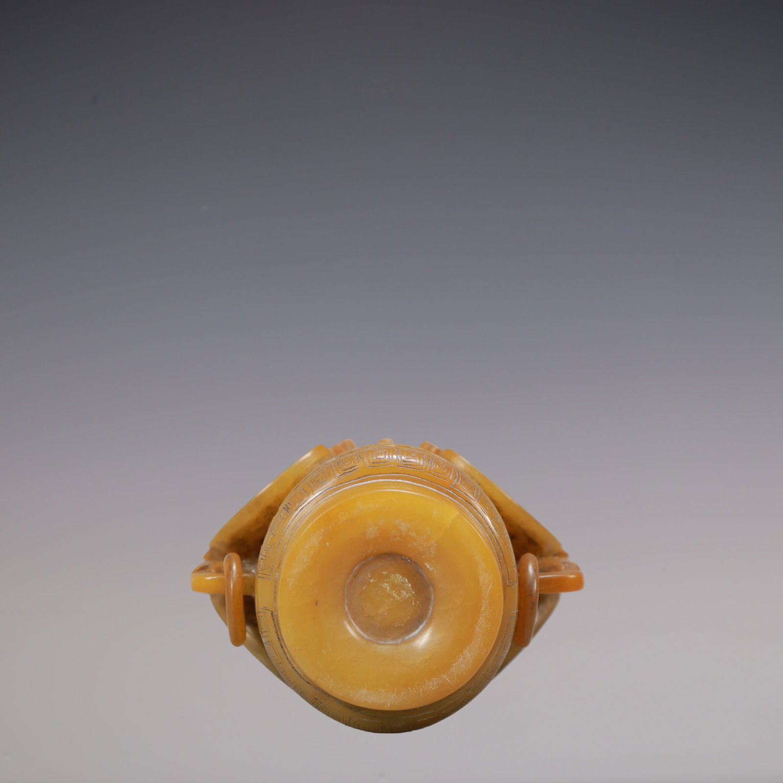 A Exquisite Shoushan Stone Beast-Face Pattern Vase - 9