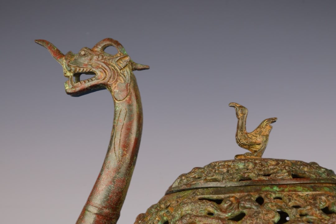 An Exquisite Bronze Auspicious Beast Pattern Tripod Censer - 2
