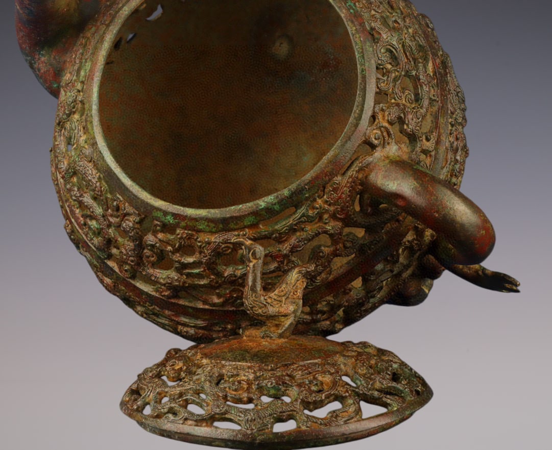 An Exquisite Bronze Auspicious Beast Pattern Tripod Censer - 8