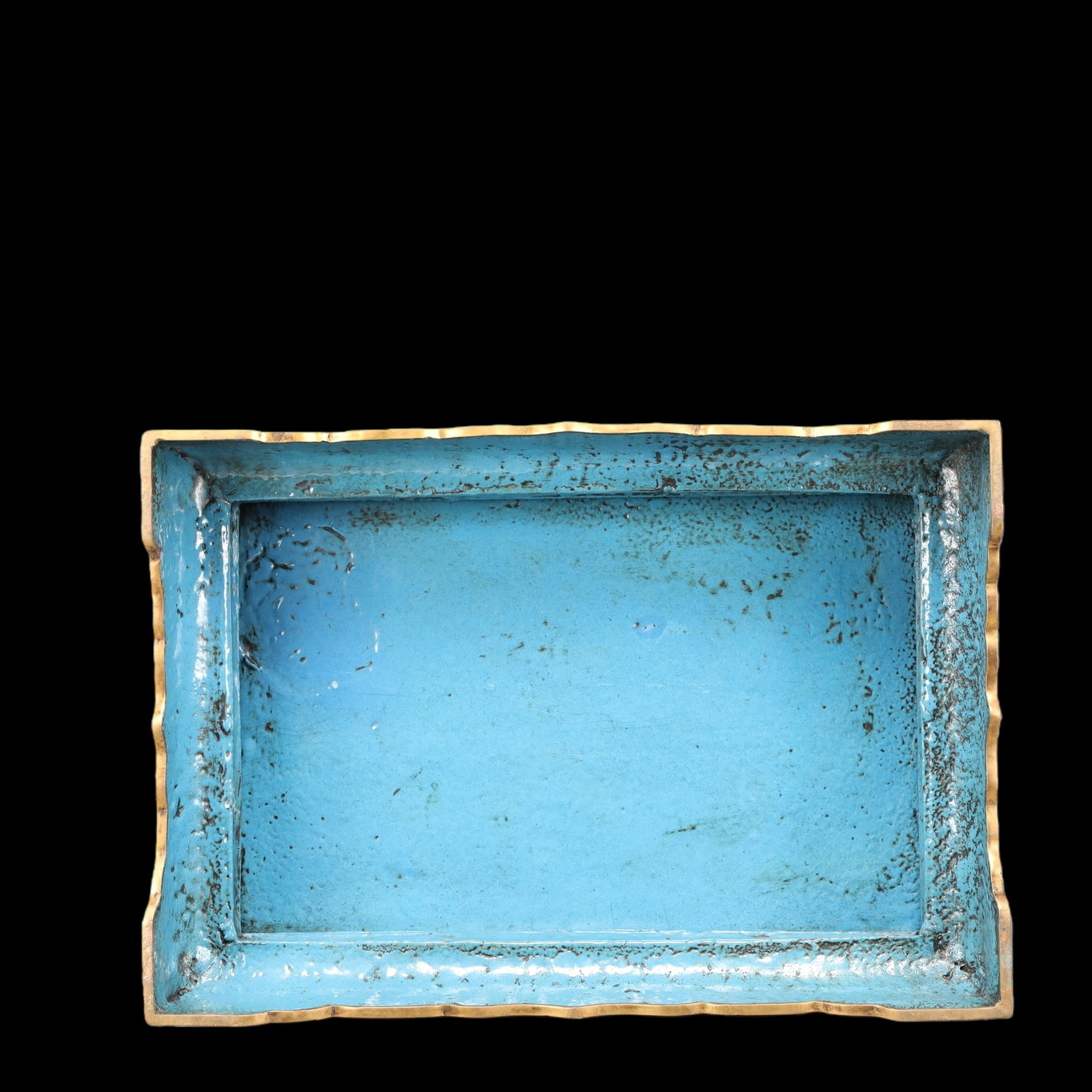 A Exquisite Cloisonne Lotus Pattern Pine and Crane Pattern Landscape Pattern Screen - 12
