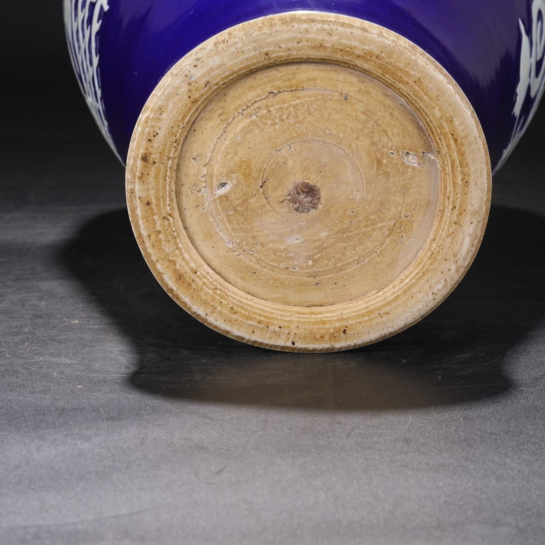 An Exquisite Ji Blue Glazed Lotus Pattern Phoenix Pattern Vase - 9