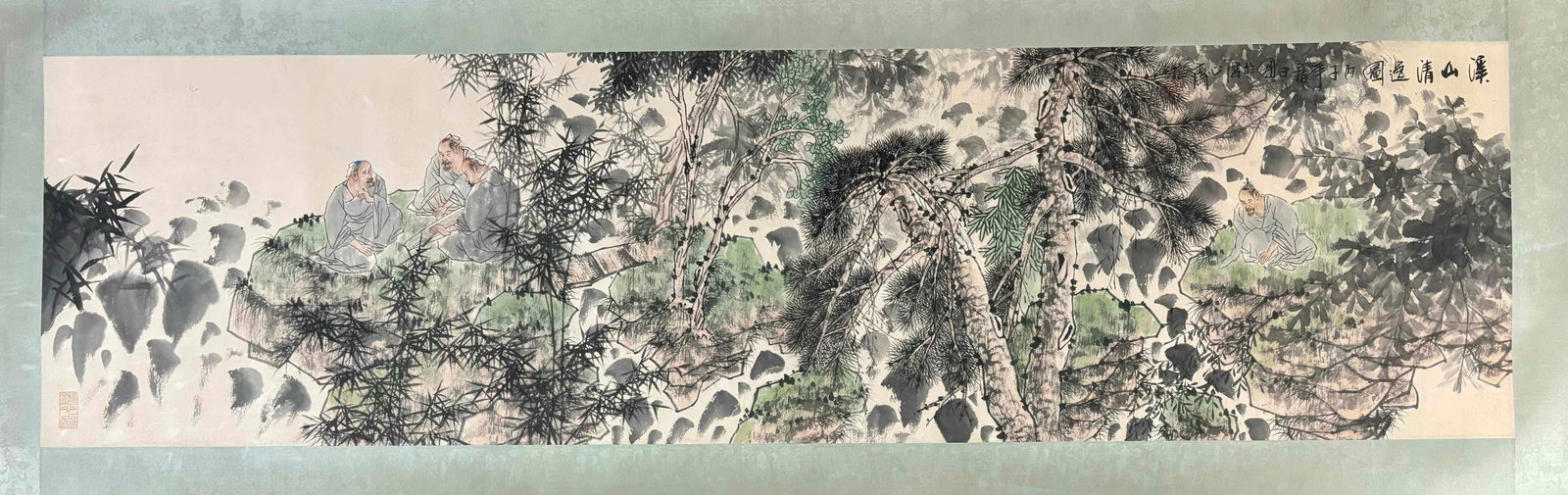 An Fabulous Chinese Ink Figure By Paper: An Fabulous Chinese Ink Figure By Paper Wang mingming Without frame Size:179cmx48cm (The Dimensions Of All Batches Are Manually Measured.If You Need More Detailed Information, Please Contact Our