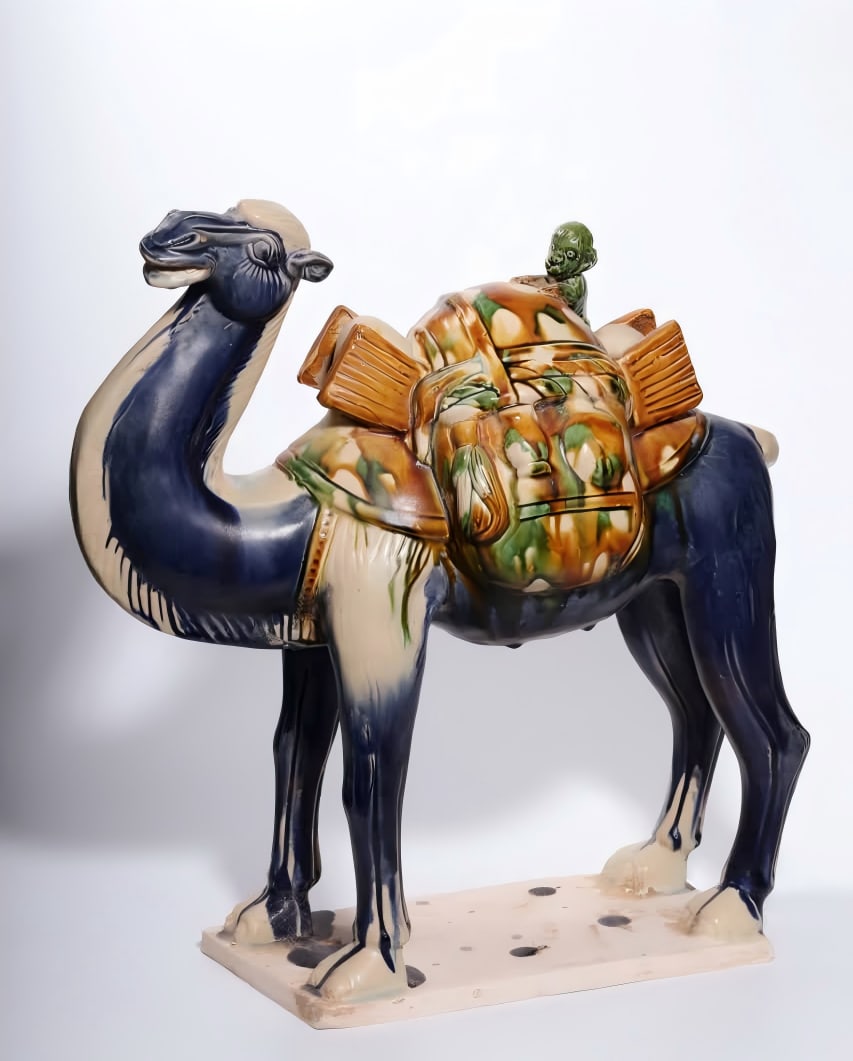 A Tang Dynasty three-colored camel ornament (1 of 8)
