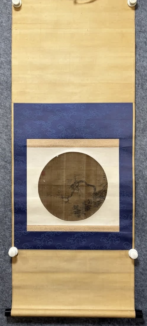A landscape painting by Ma Lin: Ma Lin's landscape paintings SIZE: Painting core27x27cm (The Dimensions Of All Batches Are Manually Measured.If You Need More Detailed Information, Please Contact Our Customer Service Before Bidding.)