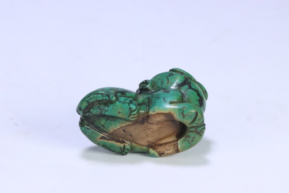 An old turquoise beast handle - 6