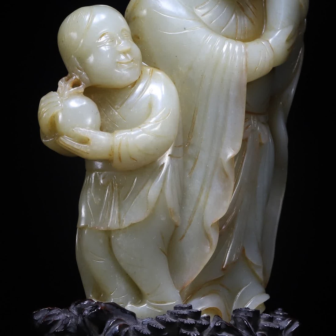 A Qing Dynasty rosewood seed material Hu people talk about opera ornaments - 10