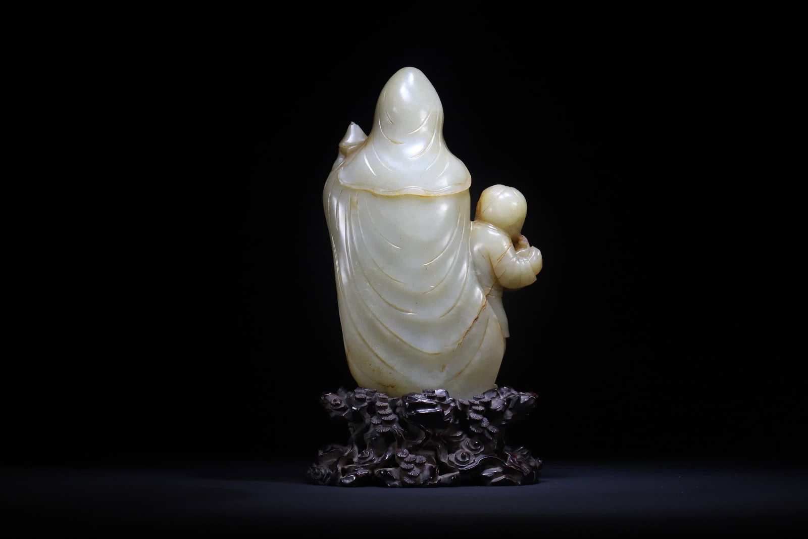 A Qing Dynasty rosewood seed material Hu people talk about opera ornaments - 6