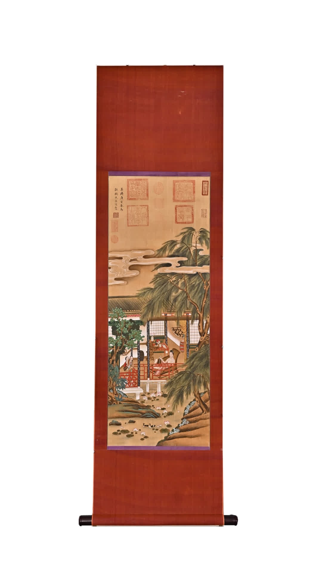 A picture of Tang Yin's spring clearance in Liutang: Tang Yin's Liutang Spring Clearing Picture SIZE: 99x37cm (The Dimensions Of All Batches Are Manually Measured.If You Need More Detailed Information, Please Contact Our Customer Service Before