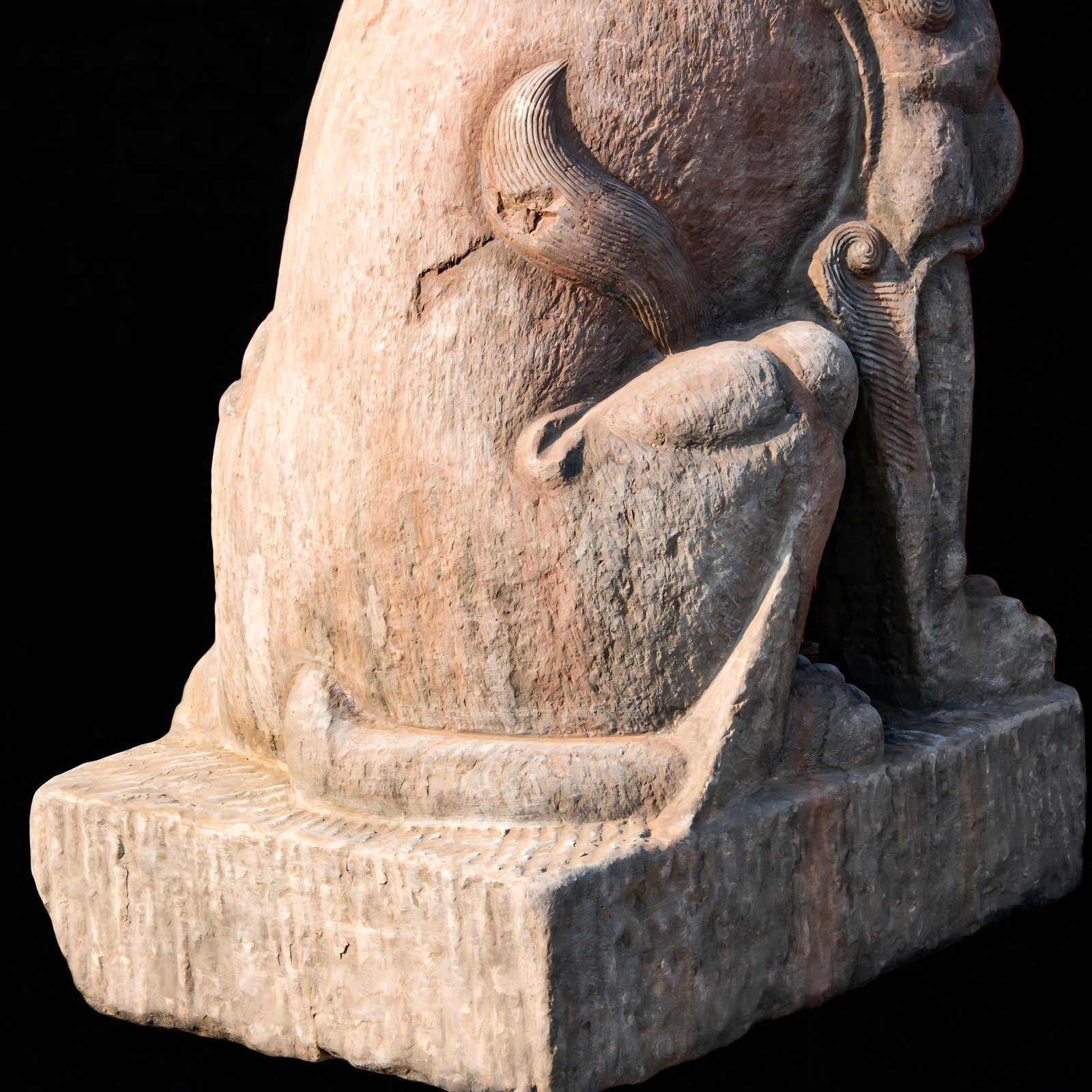 A Qing Dynasty bluestone lion - 12