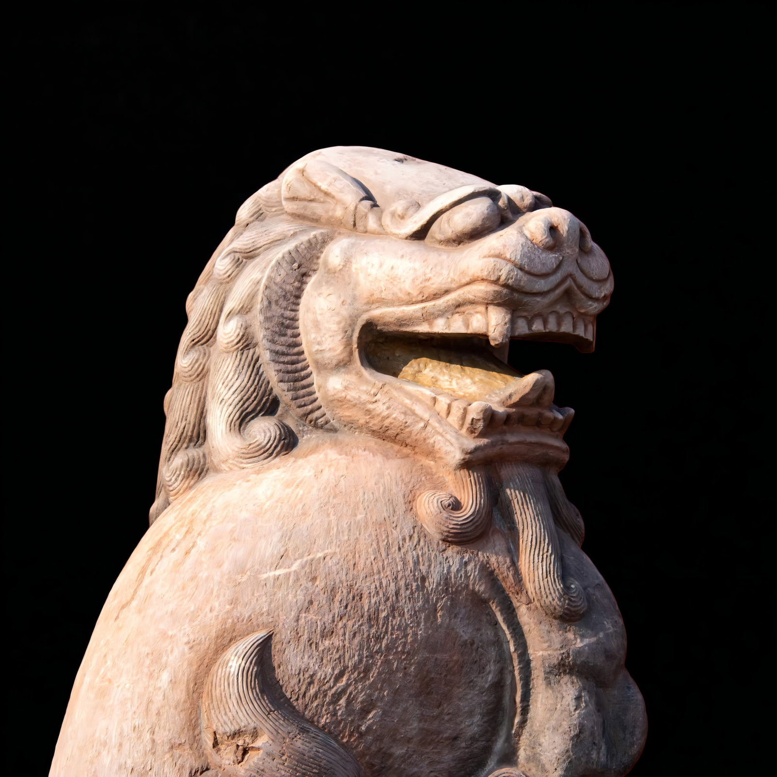 A Qing Dynasty bluestone lion - 13