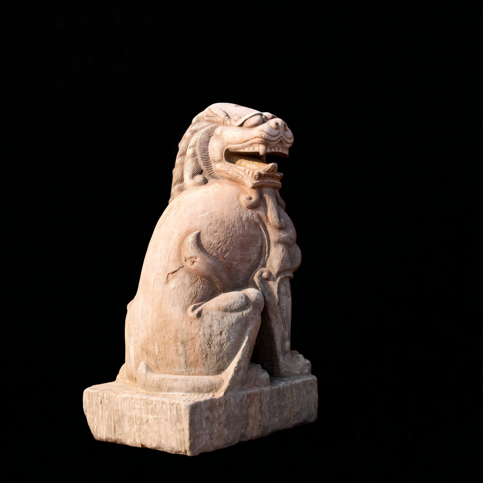 A Qing Dynasty bluestone lion - 14