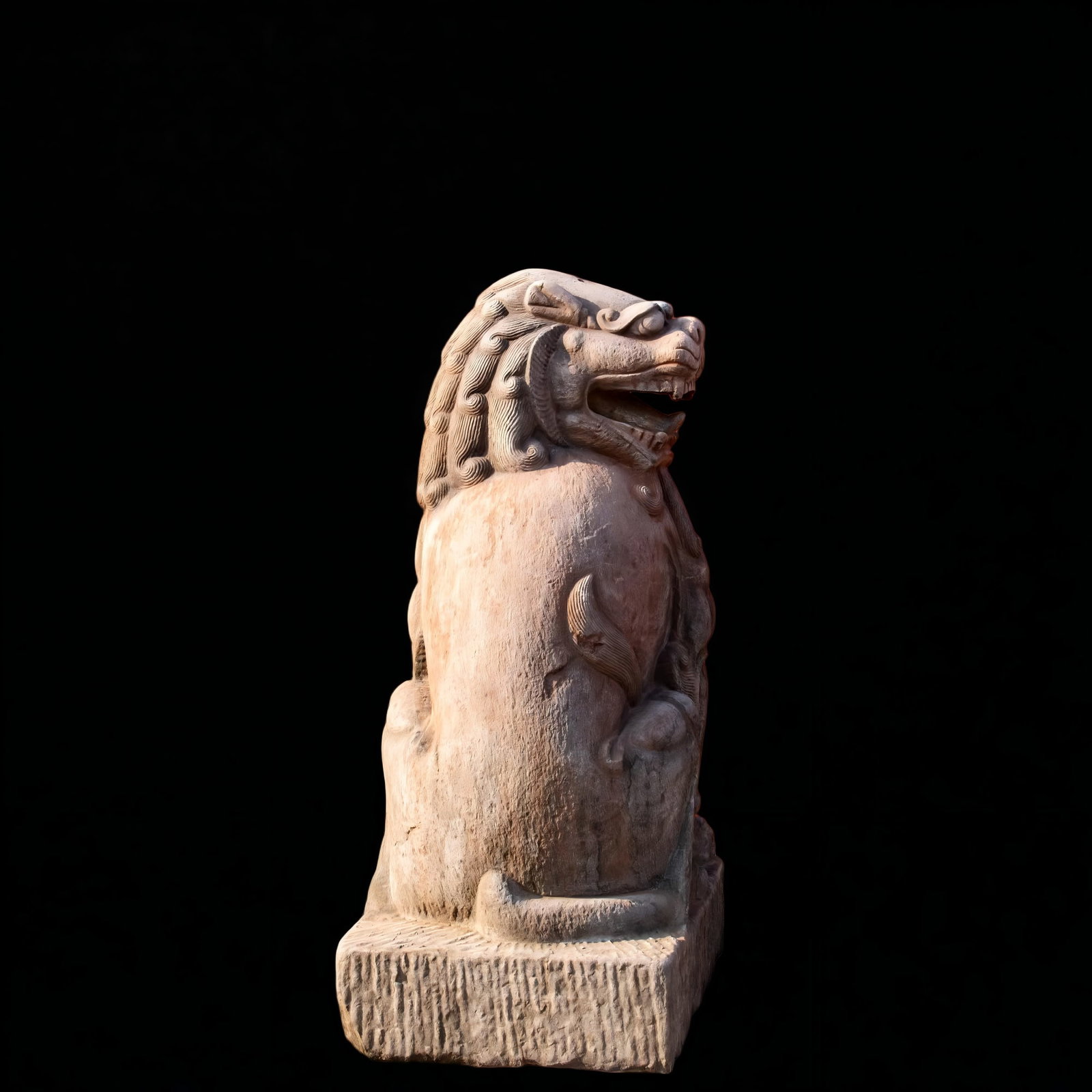 A Qing Dynasty bluestone lion - 2