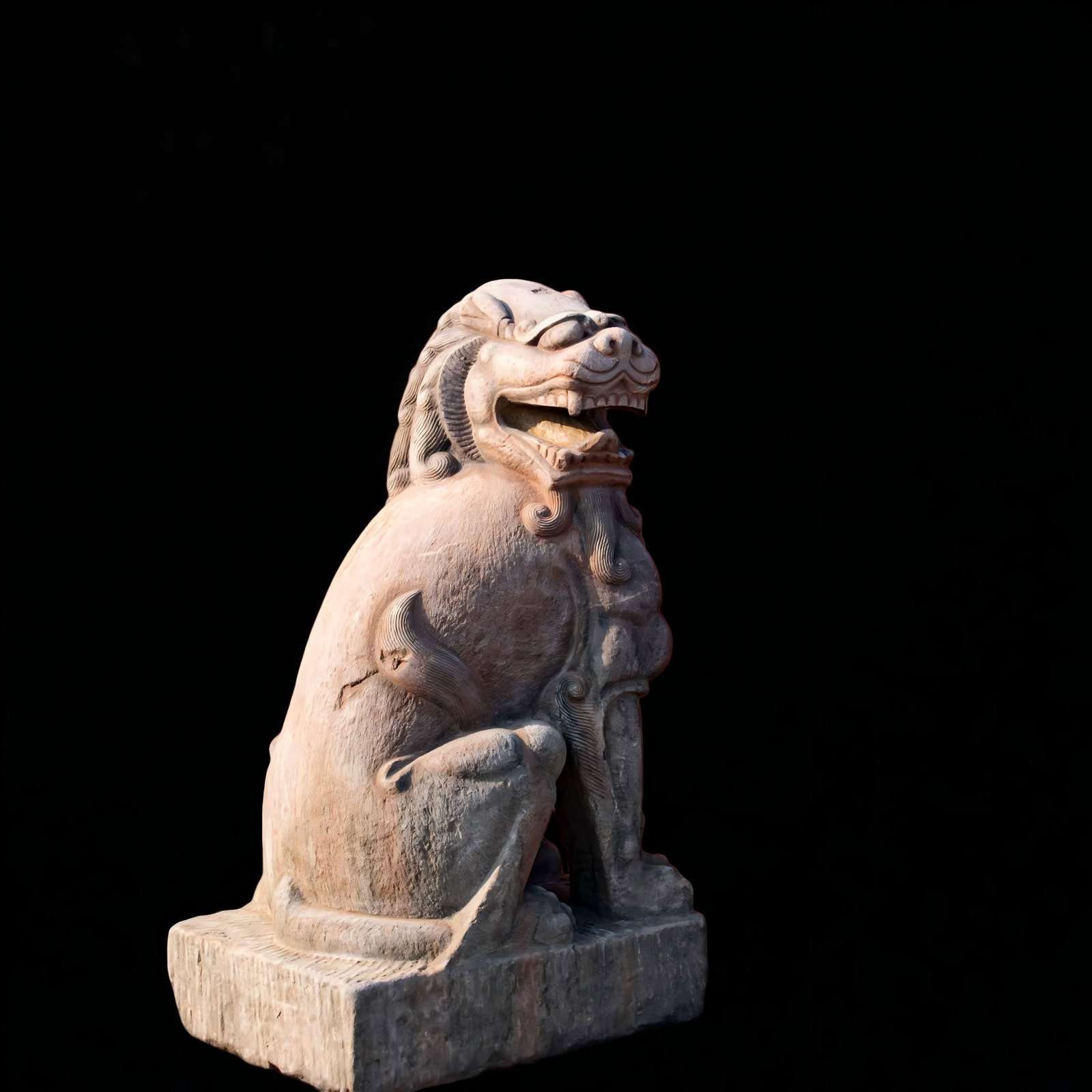 A Qing Dynasty bluestone lion - 3