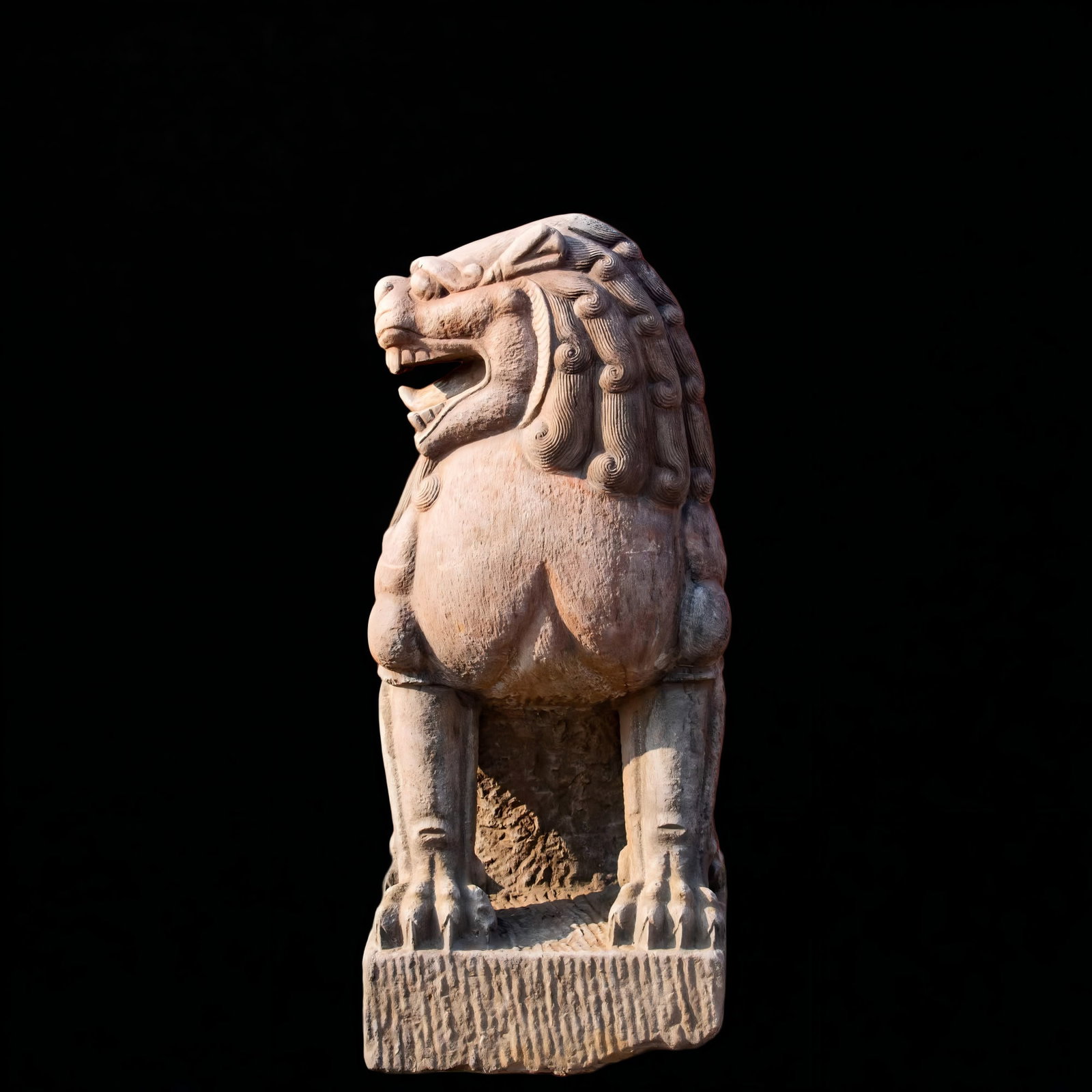 A Qing Dynasty bluestone lion - 7