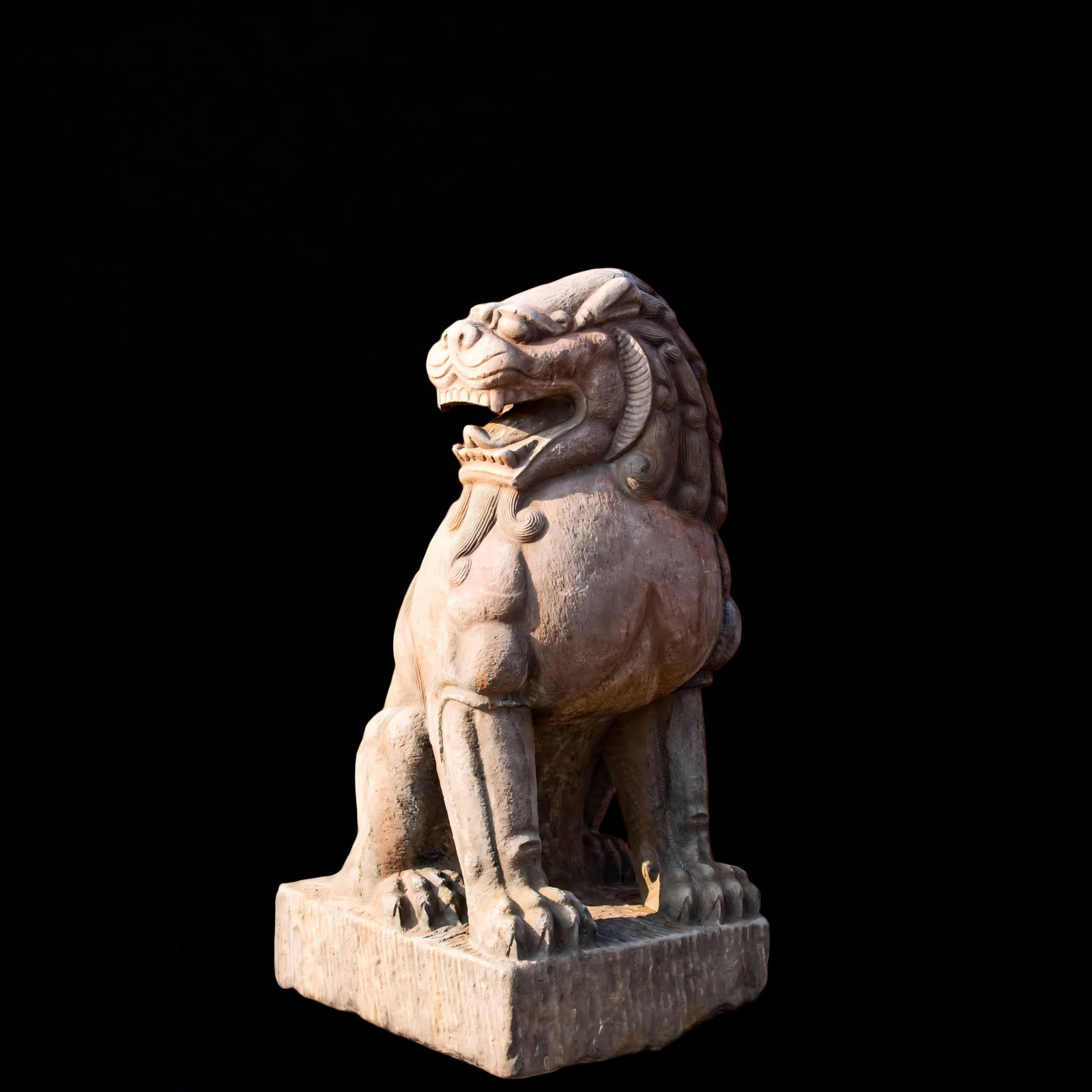 A Qing Dynasty bluestone lion - 8
