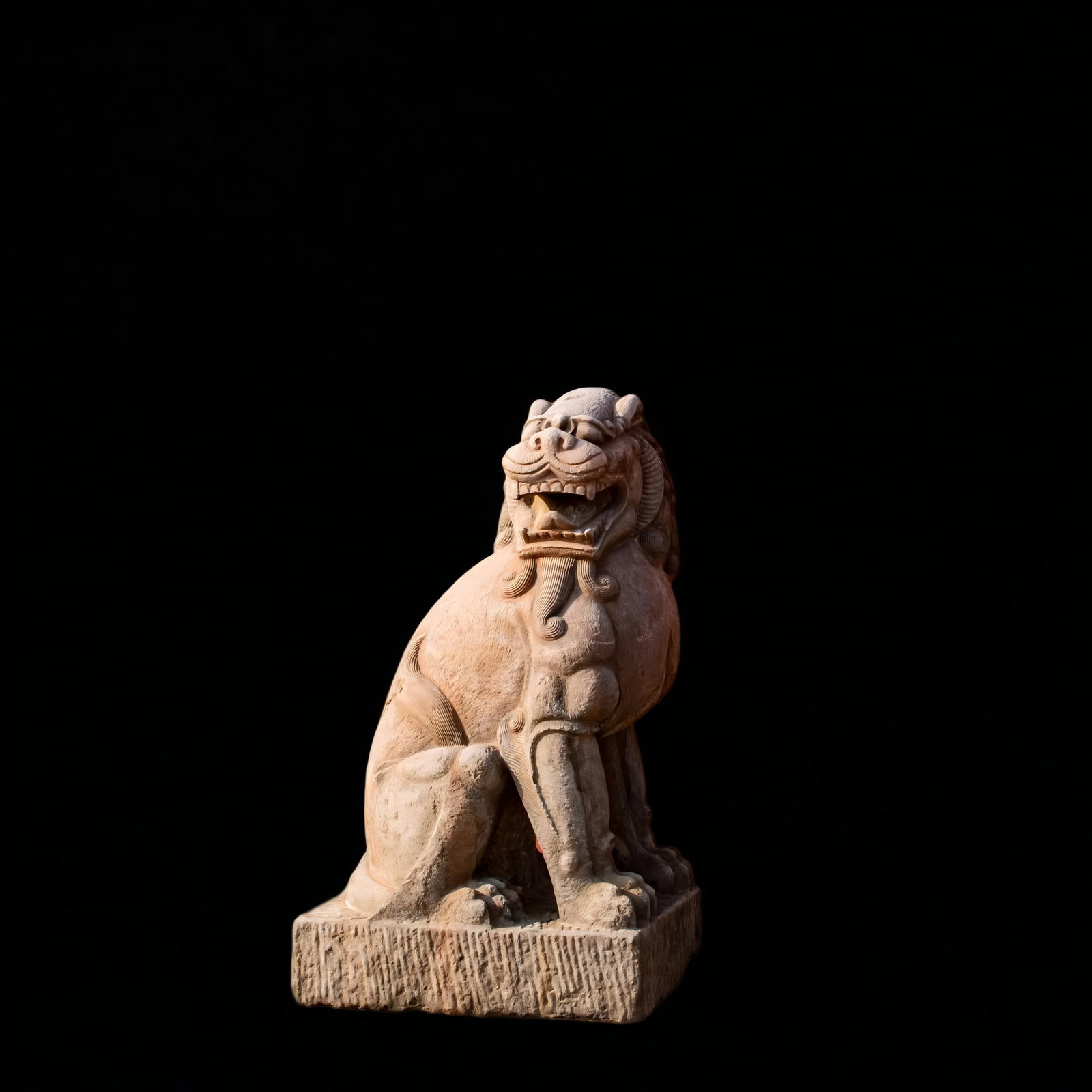 A Qing Dynasty bluestone lion - 9