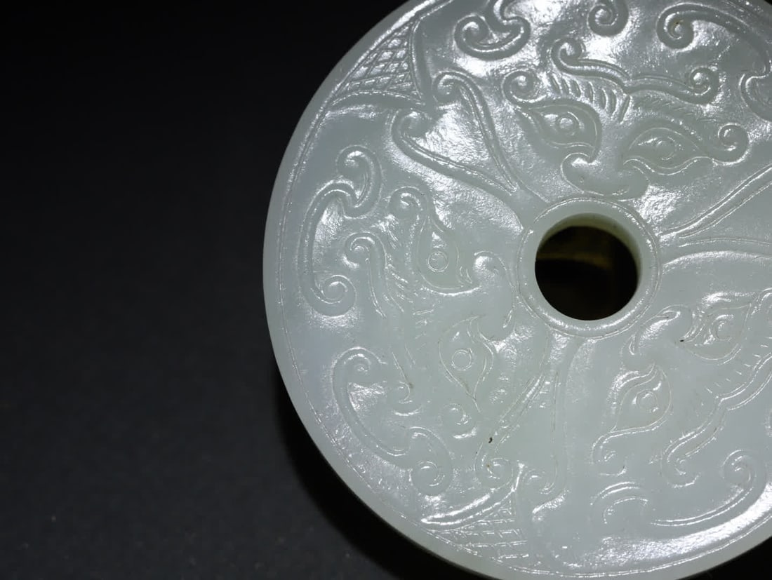 A Qing Dynasty Hetian jade double dragon pattern - 5