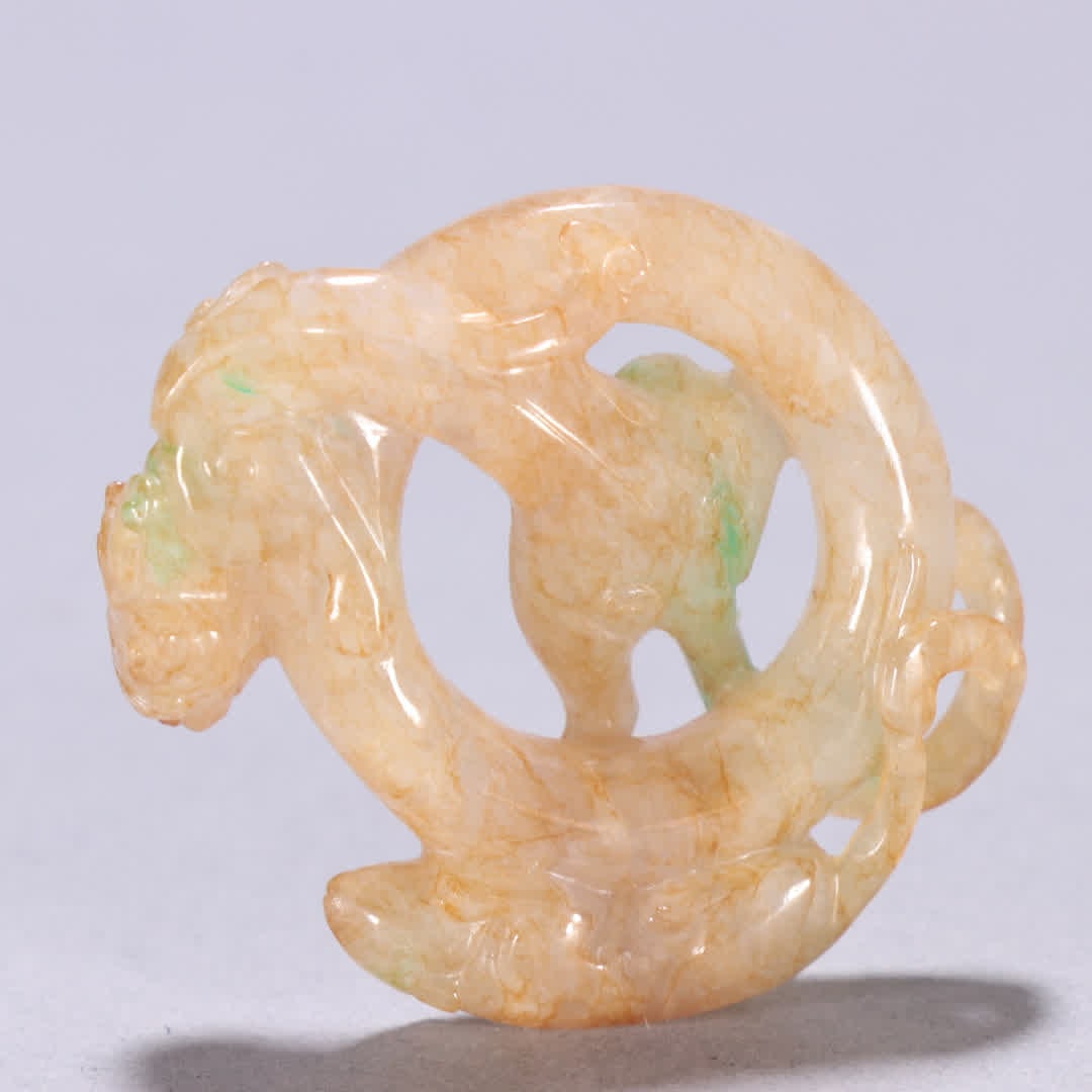 A Qing Dynasty jade dragon pattern carving - 6