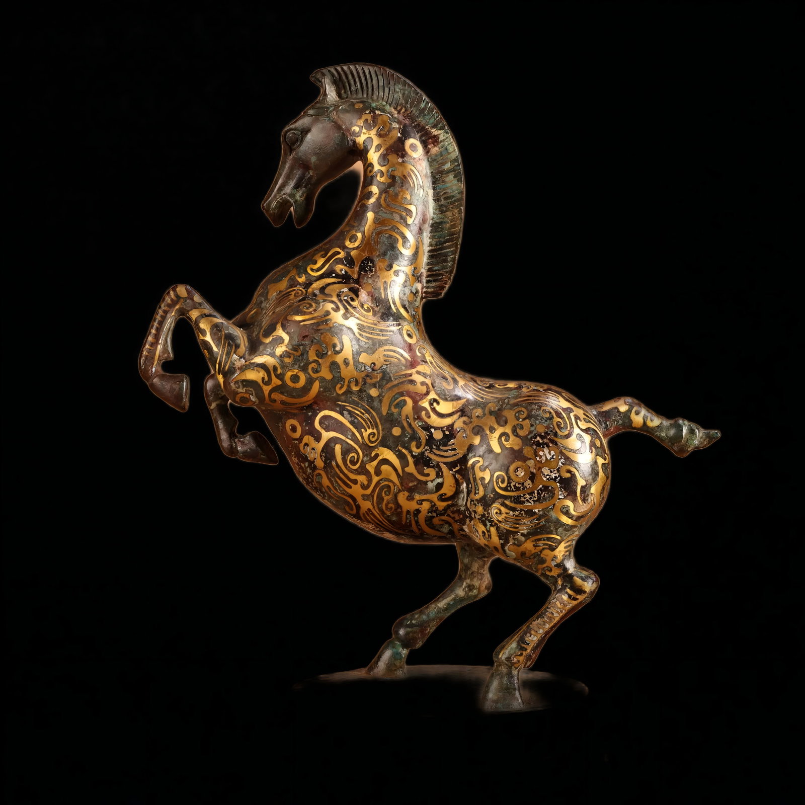 A Han bronze Cuo Jin horse - 4
