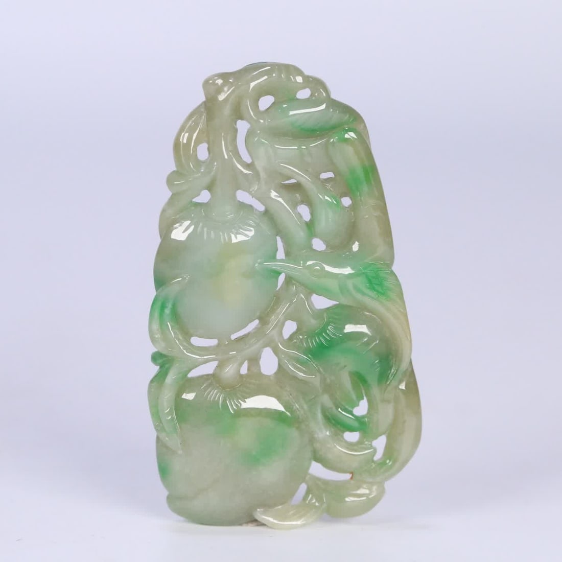 A Qing Dynasty jade hollow three more cards: Qing Dynasty jade hollow three more cards SIZE: 6x3.5x0.8cm W:21g (The Dimensions Of All Batches Are Manually Measured.If You Need More Detailed Information, Please Contact Our Customer Service Before