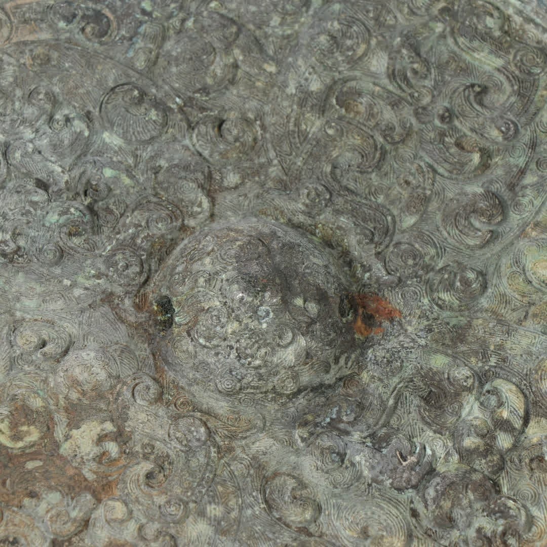 A Han bronze dragon pattern mirror - 3