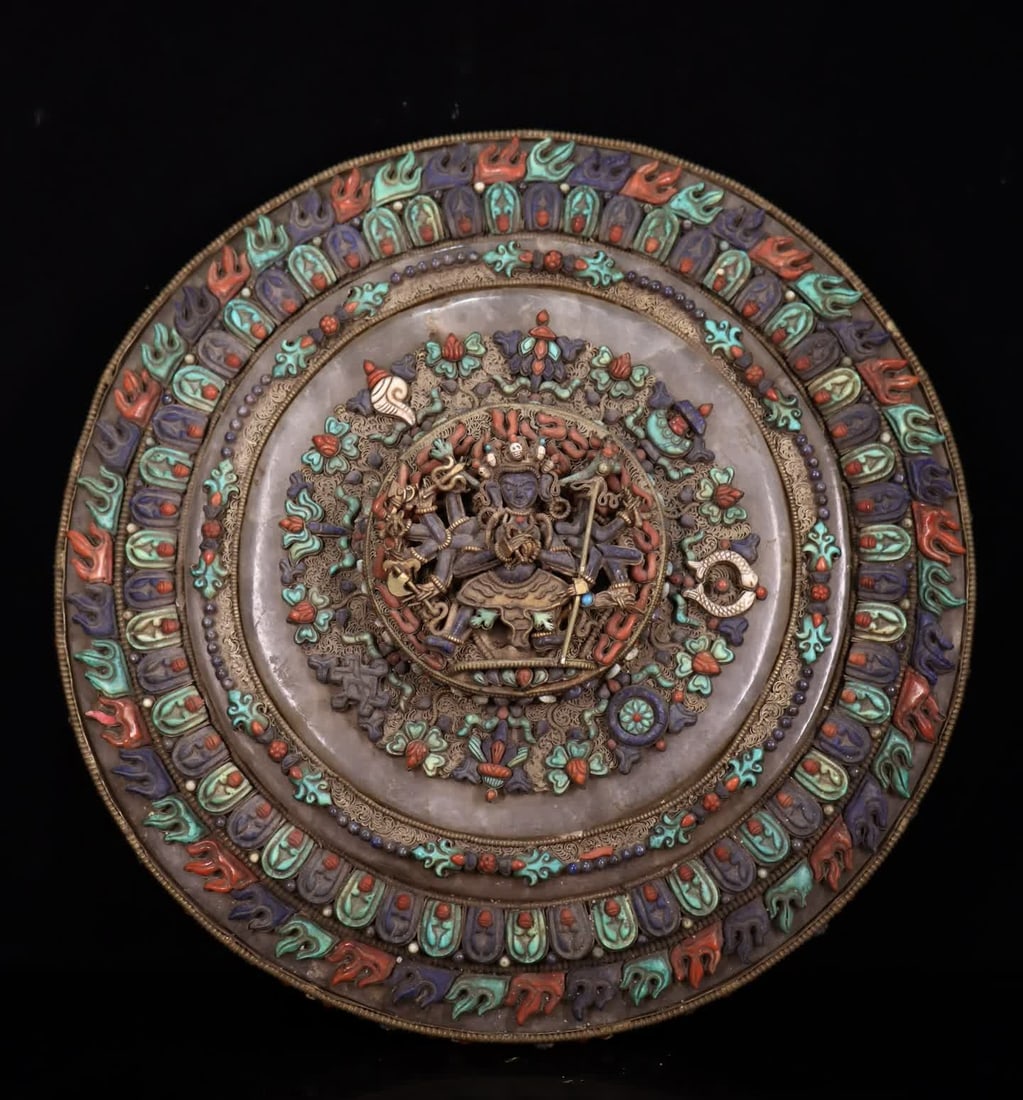 A Qing Dynasty Tibetan Kalachakra double-body crystal mandala (1 of 20)