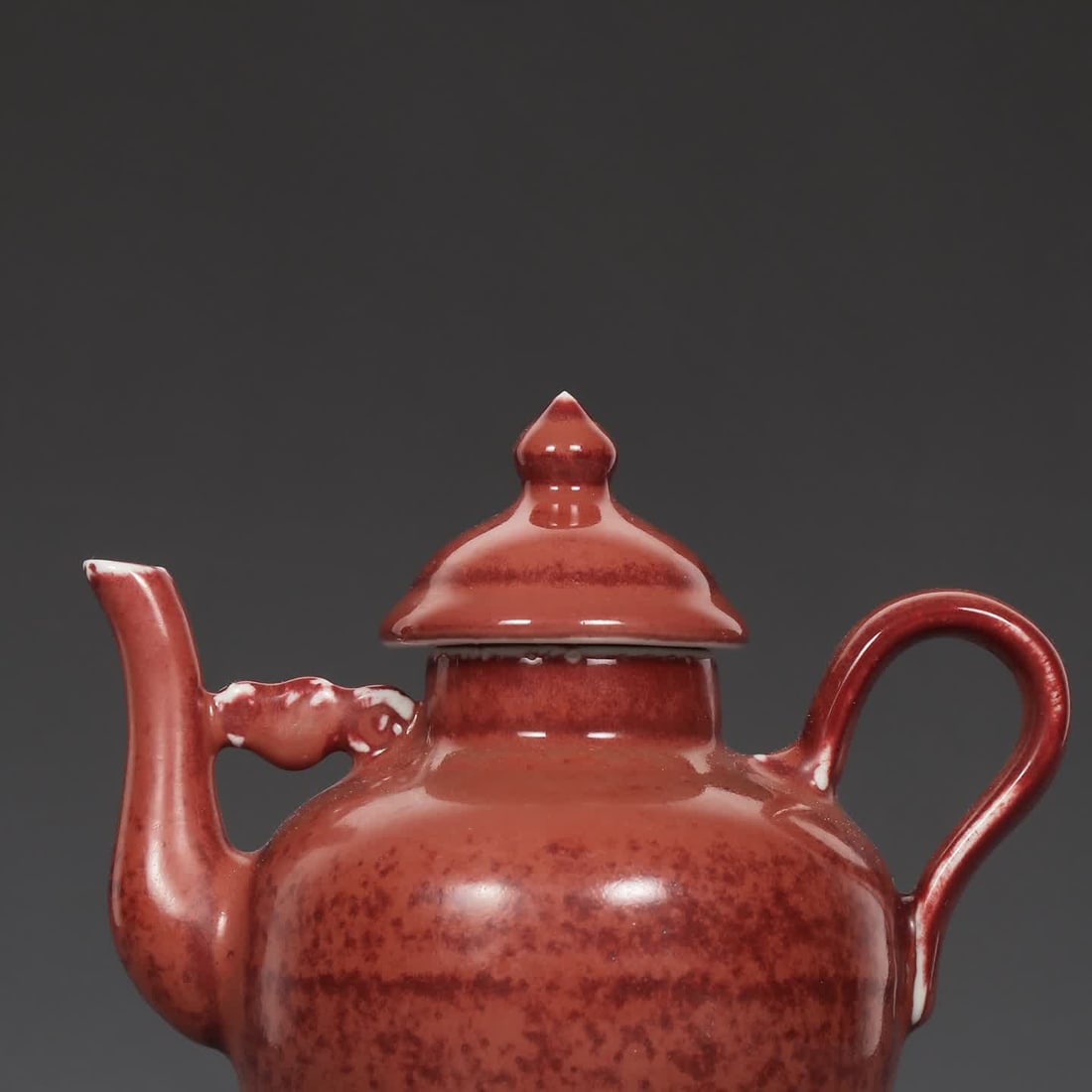A Ming Dynasty Xuande ruby red glaze pot - 3