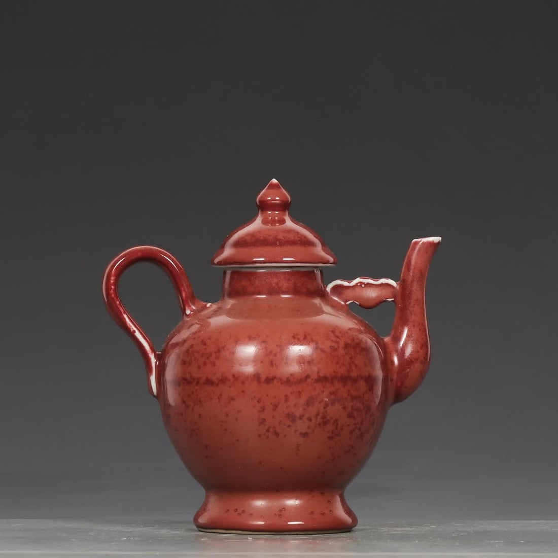 A Ming Dynasty Xuande ruby red glaze pot - 6
