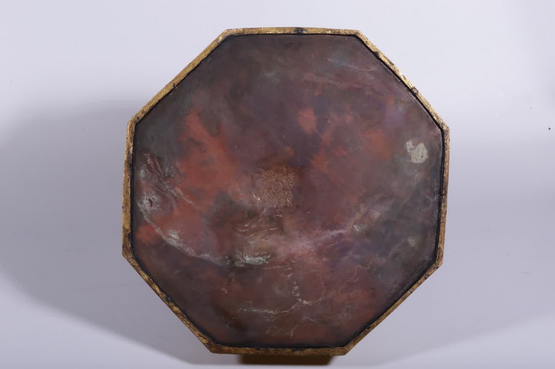 A Qing Dynasty copper gilt mandala - 10