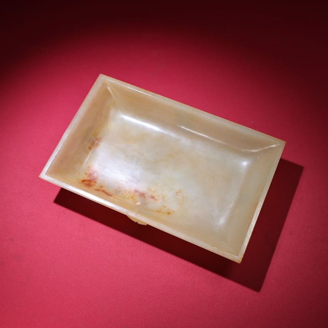 A Han Dynasty white jade square box - 7