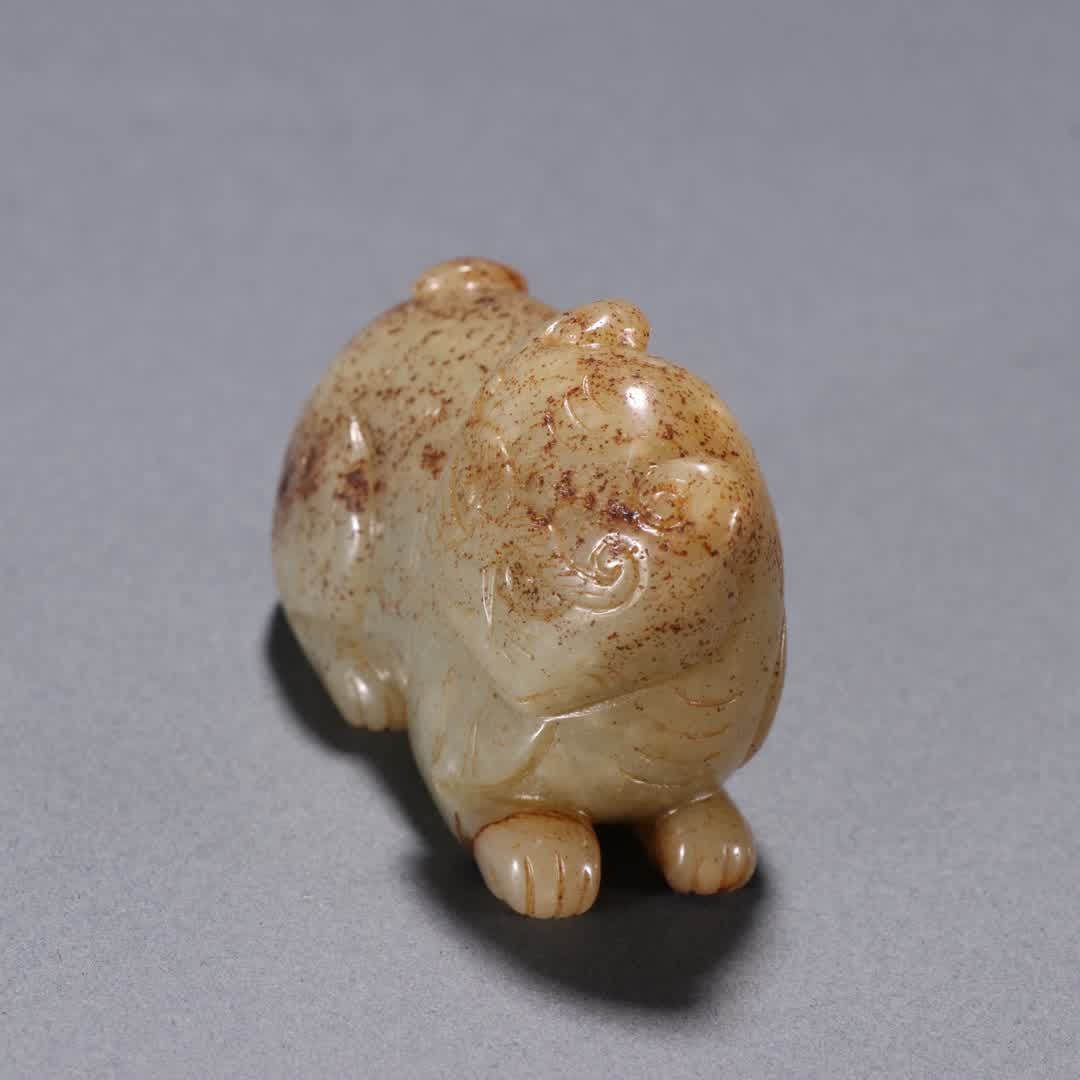 A Ming Dynasty Hetian jade tiger - 3