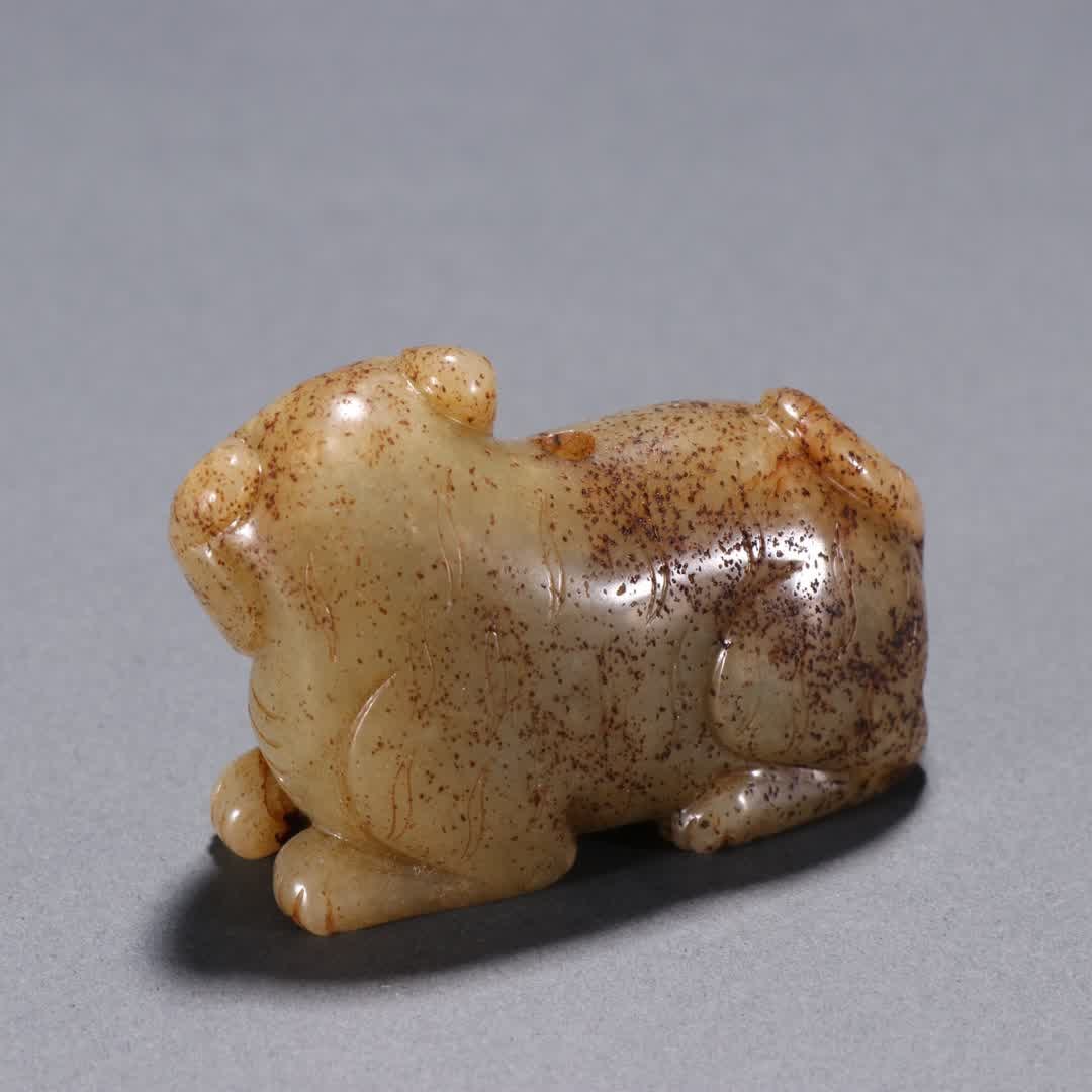 A Ming Dynasty Hetian jade tiger - 4
