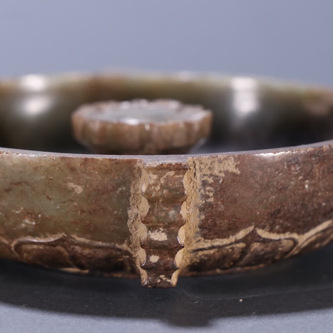 An ancient jade lotus petal pattern incense insert - 3