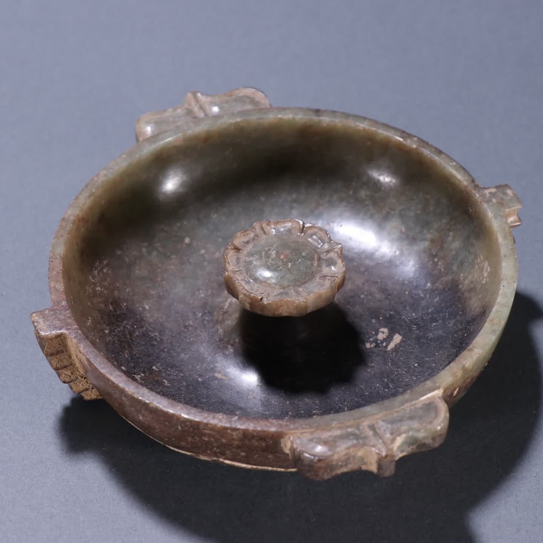 An ancient jade lotus petal pattern incense insert - 6