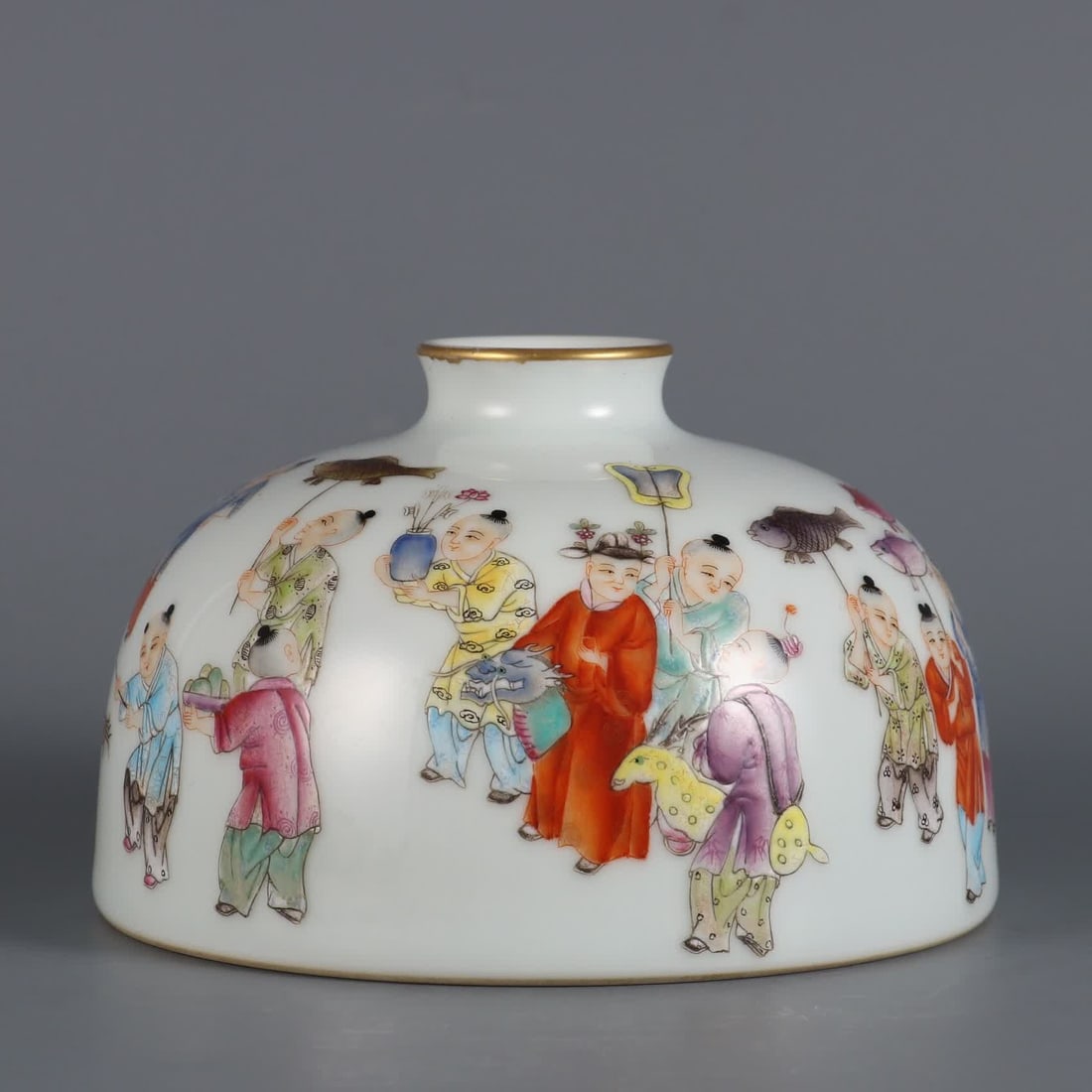 A pastel baby play picture made in the Qianlong period of the Qing Dynasty (1 of 9)