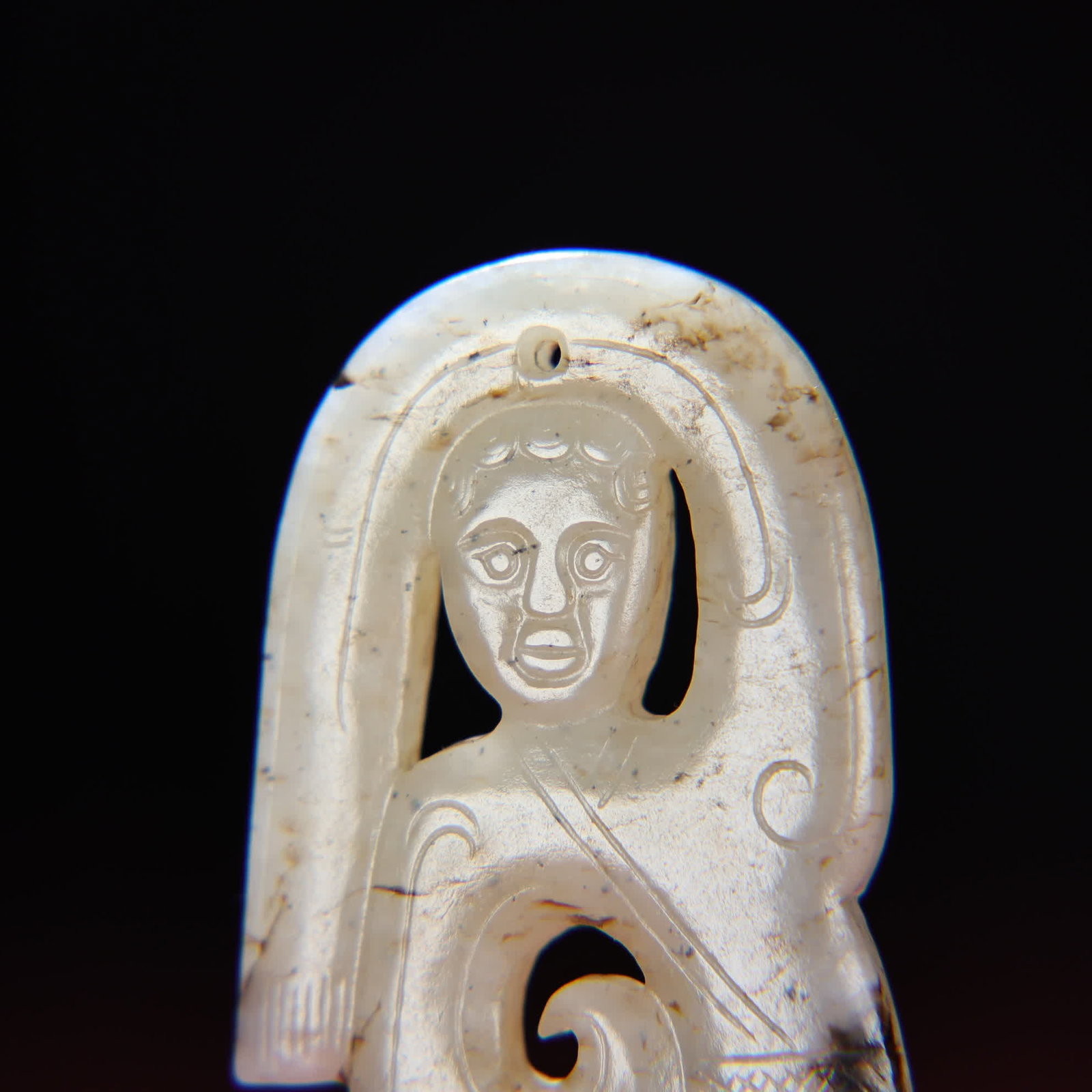 A Han Dynasty jade mercury dancer wears - 2
