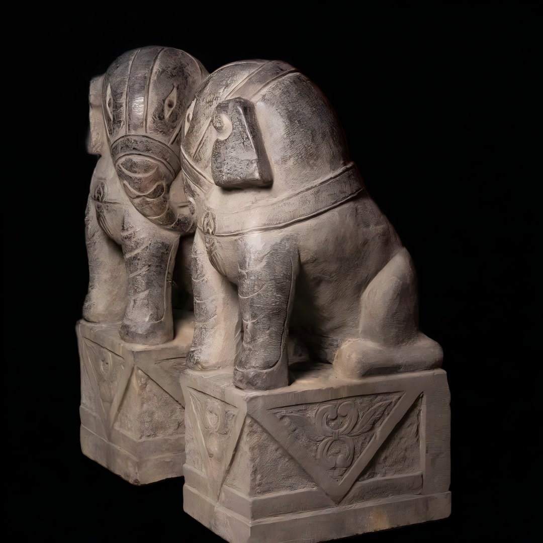 A bluestone elephant from the Qing Dynasty - 6