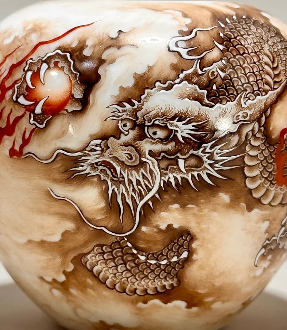 A Yongzheng year color cloud dragon pattern jar - 5