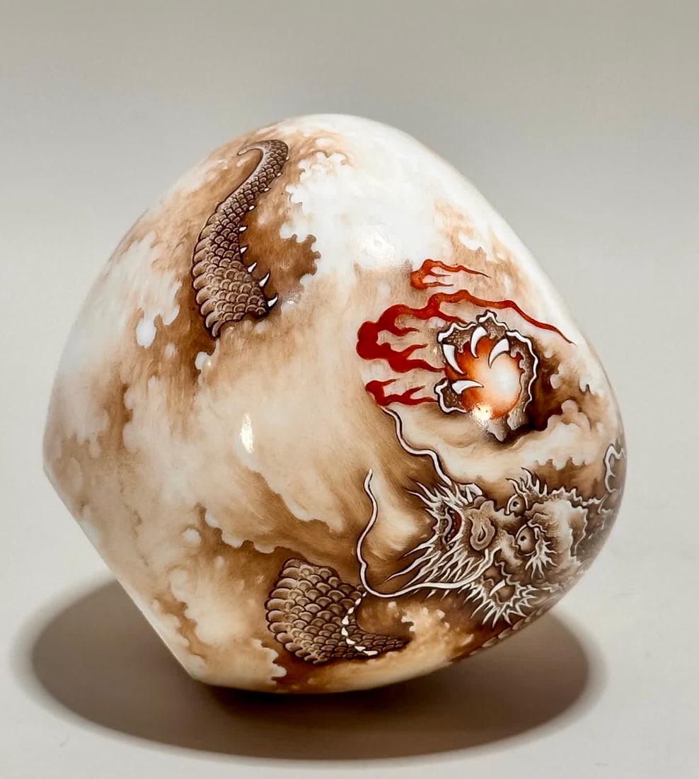 A Yongzheng year color cloud dragon pattern jar - 8