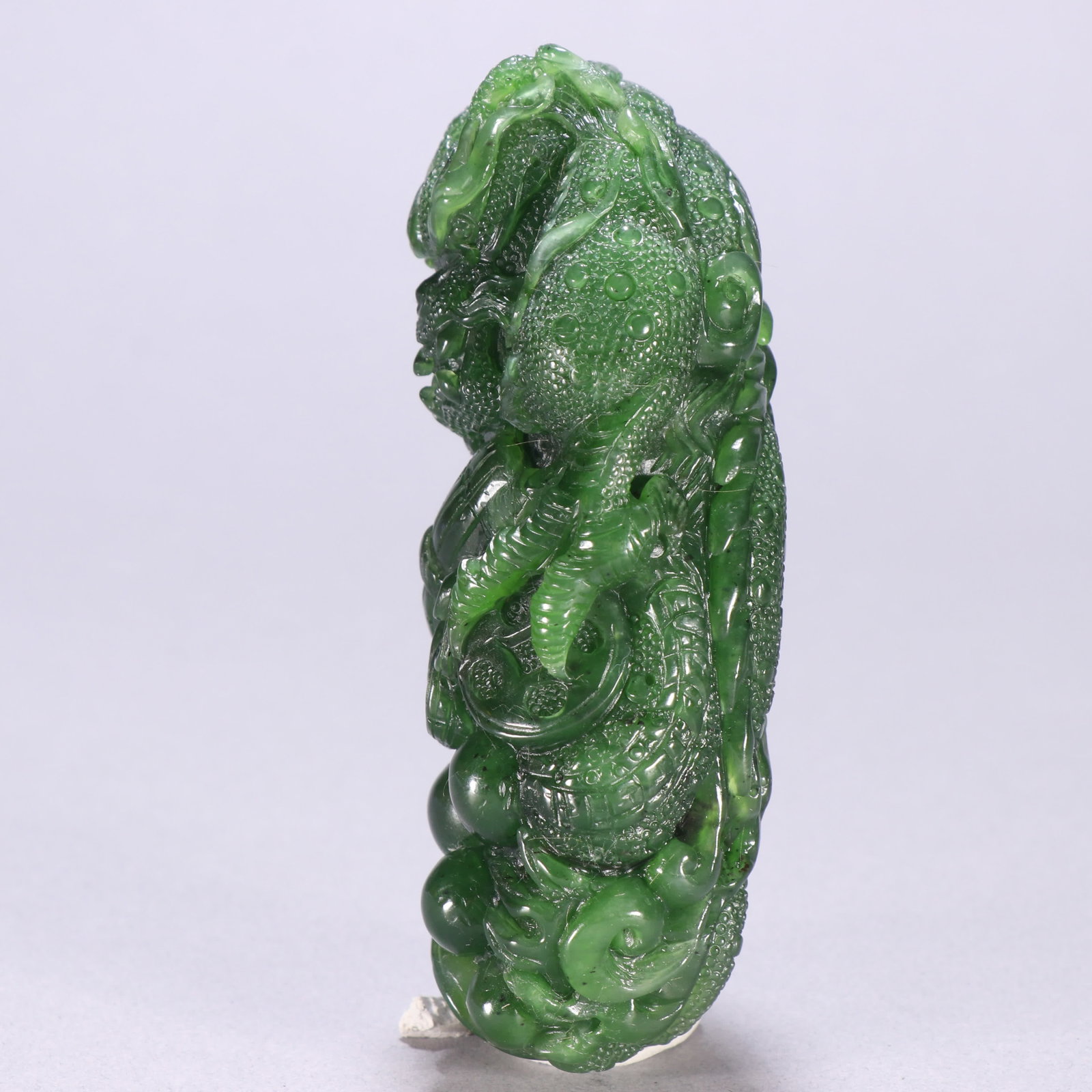 A jasper dragon-shaped handle - 4