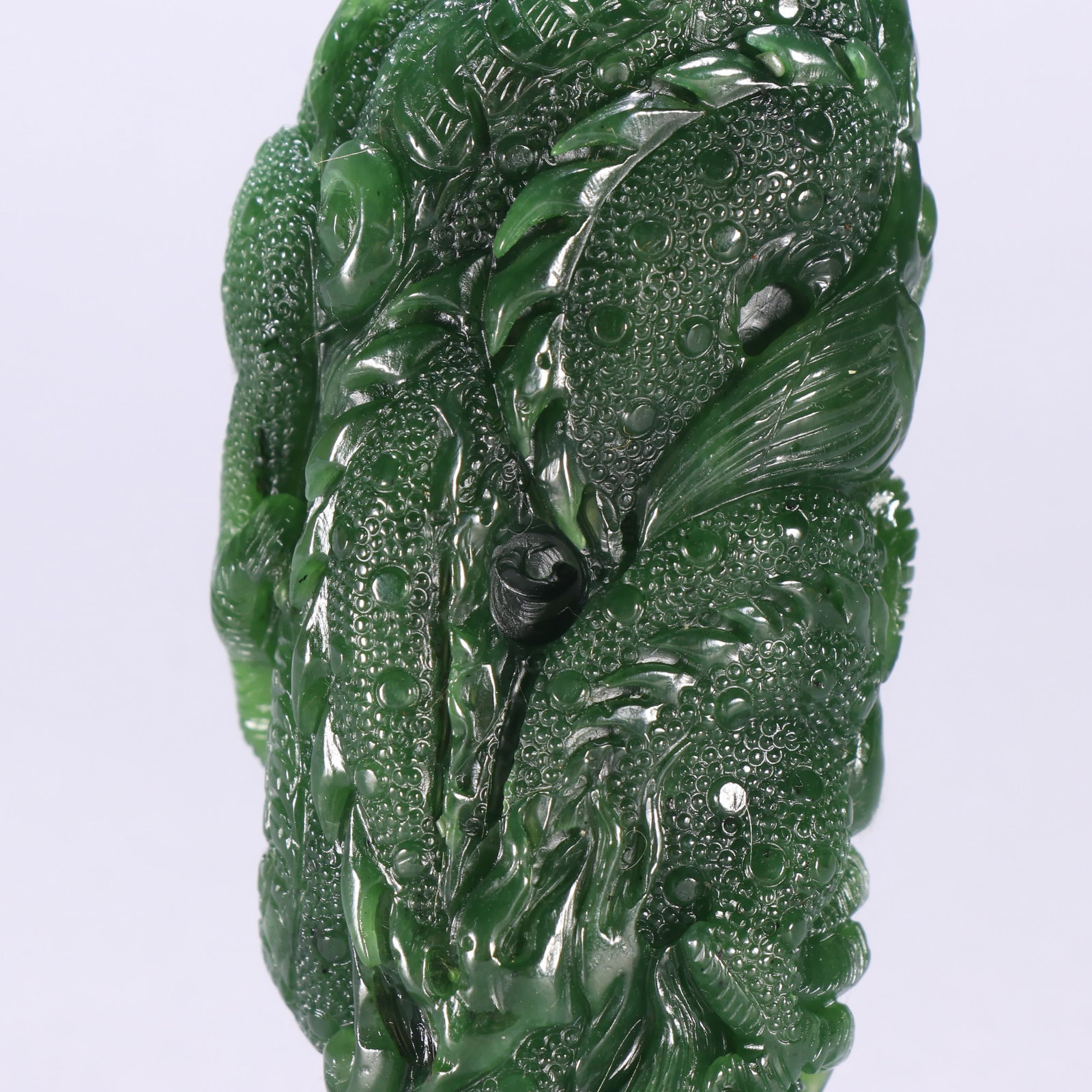 A jasper dragon-shaped handle - 6