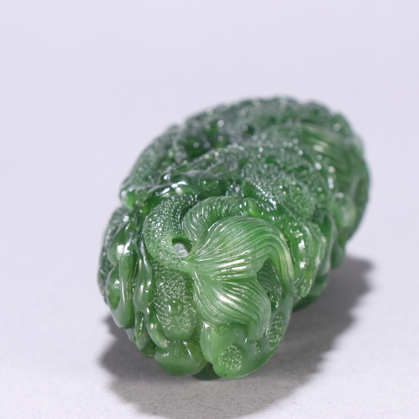 A jasper dragon-shaped handle - 8