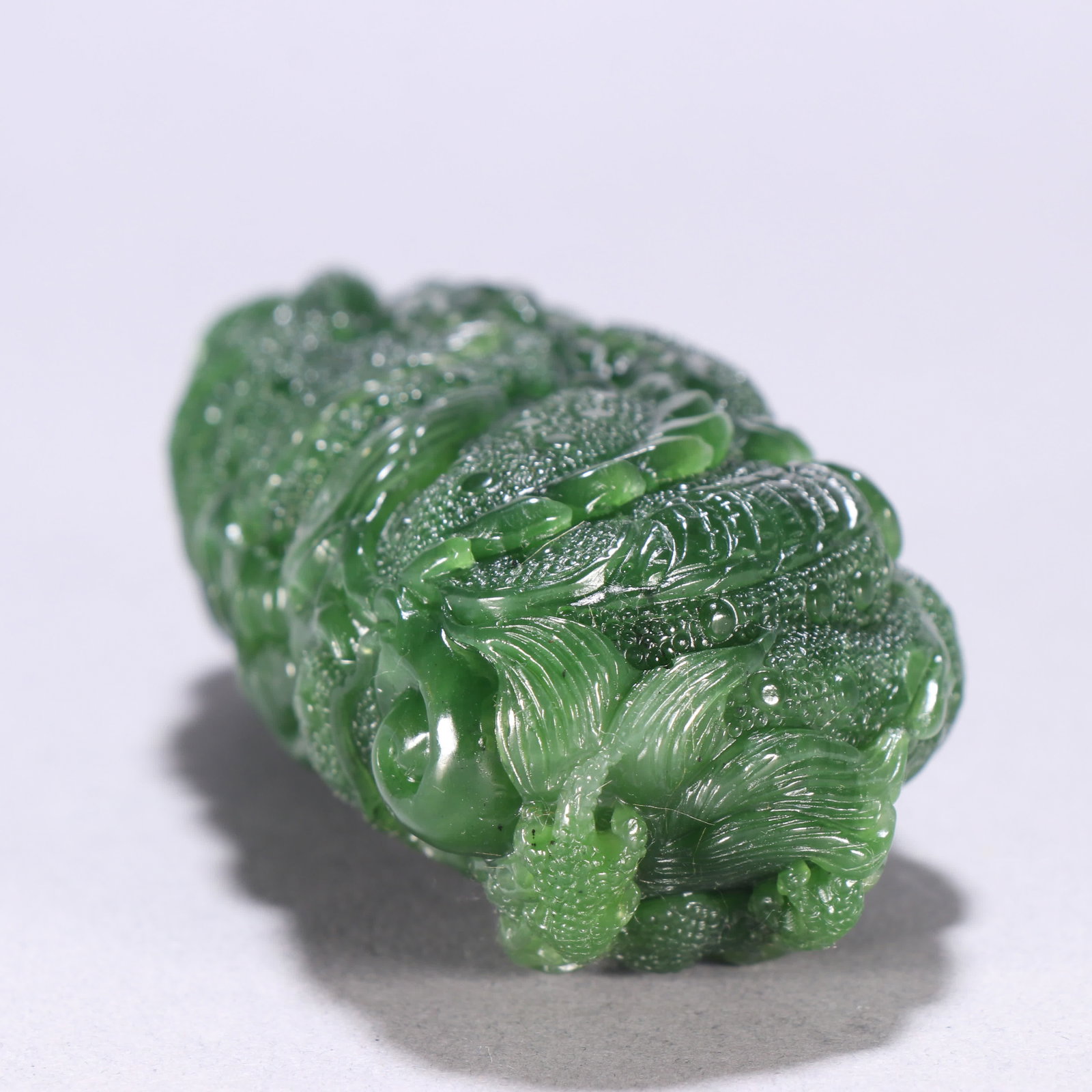 A jasper dragon-shaped handle - 9