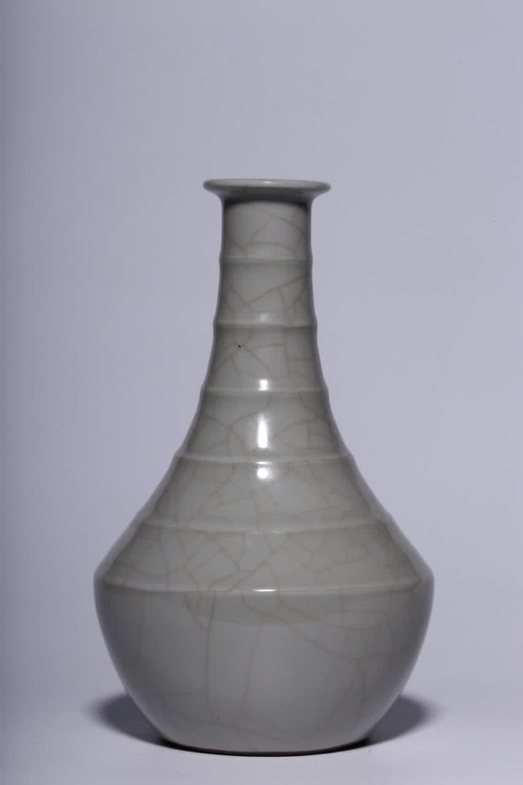 A Qing Dynasty official glazed string pattern appreciation bottle - 2