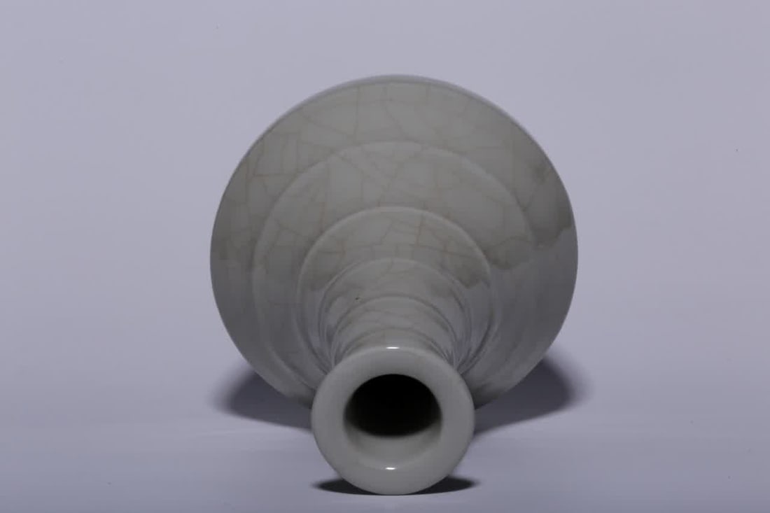 A Qing Dynasty official glazed string pattern appreciation bottle - 5