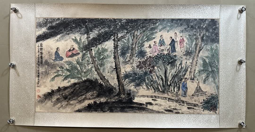A painting by Fu Baoshi: Fu Baoshi's paintings SIZE: 45x89cm (The Dimensions Of All Batches Are Manually Measured.If You Need More Detailed Information, Please Contact Our Customer Service Before Bidding.)