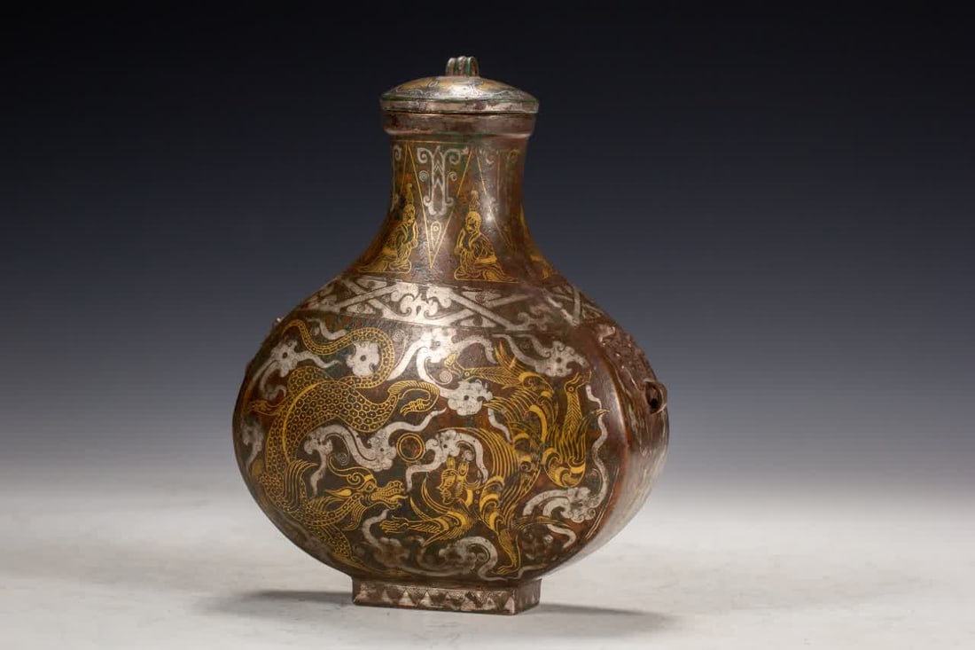 A Hancuo gold and silver pot - 4