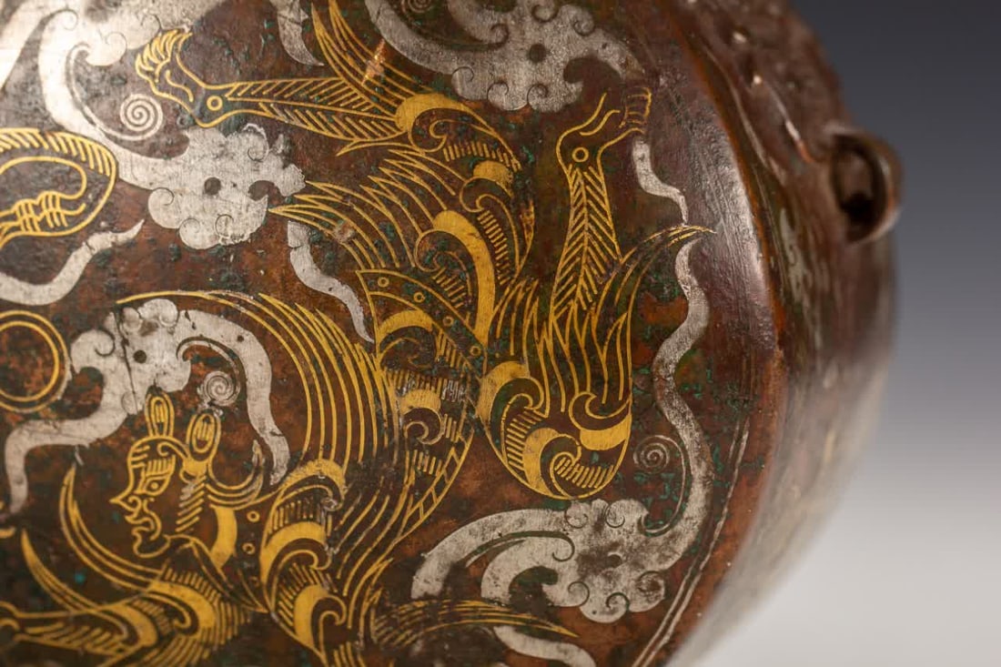 A Hancuo gold and silver pot - 5
