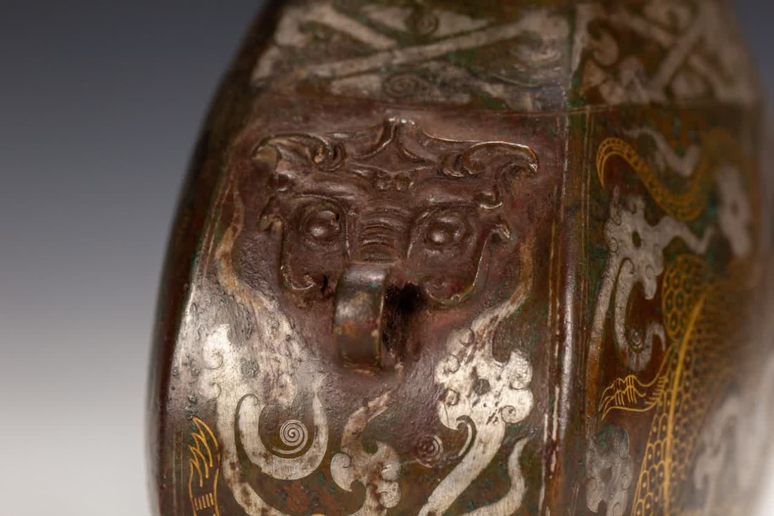 A Hancuo gold and silver pot - 7